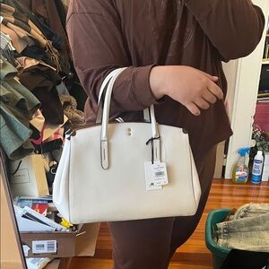 Coach Cooper Carryall white glove tanned leather NWT